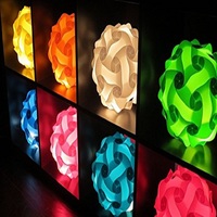Lampe Puzzle IQ, Lumières en forme de puzzle, Art moderne, Éclairage de bureau unique, Tailles S/M/L, 30 pièces/ensemble, 10 couleurs