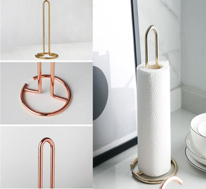 Portarotolo <span class=keywords><strong>per</strong></span> hotel in oro spazzolato con supporto <span class=keywords><strong>per</strong></span> rotolo <span class=keywords><strong>di</strong></span> asciugamani - Product Image 5