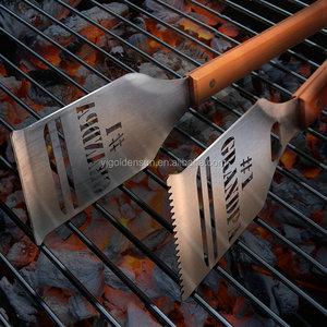 Classic BBQ <strong>Tongs</strong> Stainless Steel Food <strong>Serving</strong> <strong>Tongs</strong> with Wood Handle - Product Image 6