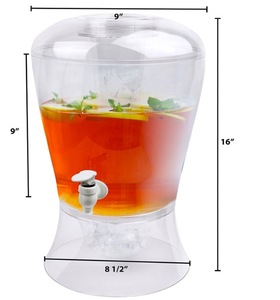ZNK00019 Distributeur de boissons réfrigérées en plastique acrylique cristallin de 2 gallons avec noyau de glace et infuseur à fruits - Product Image 5
