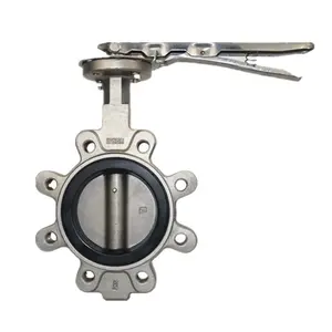 10 Inch Soft Seat Semi Lug Type Food Grade Butterfly Valve with through Shaft and Pin