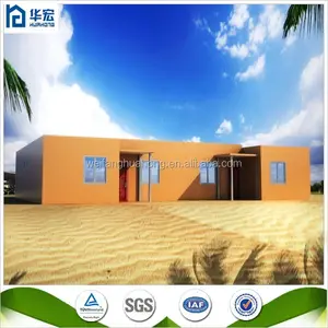 SABS 자격을 갖춘 새로운 기술 빠른 조립 콘크리트 평면 지붕 집 디자인