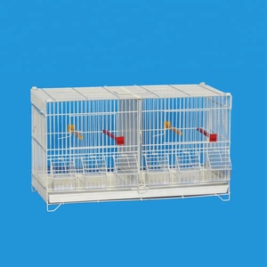 Mini Gabbie Fantasia in Ferro per Inseparabili 2.5*1.5*1.5 con Frontali in Vetro Gabbia da Volo per Canarini da Allevamento con Vassoio in Plastica - Product Image 1