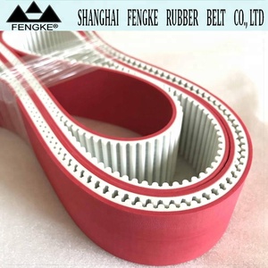 Lớp phủ cao su màu đỏ <span class=keywords><strong>PU</strong></span> đai đồng bộ 5m-2300-25-2t - Product Image 4