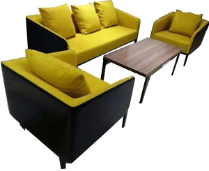 Modernes Sofa garnitur aus Stoff und Leder Büromöbel Sofa Design 1 1 3-Sitzer-Sofa Home Office Gebraucht - Product Image 3