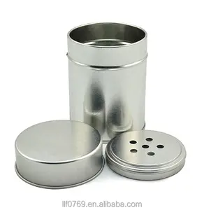 wholesale metal spice tins Round Metal spices packing tin box with small holes Spice tins