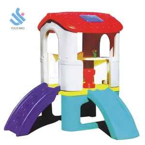 YF-09004 kinderen kleuterschool pretpark outdoor play glijbaan speeltoestellen peuters plastic klimmer en schuif set