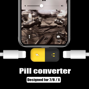 Capsule Forme 2-en-1 Double Foudre Splitter <span class=keywords><strong>Adaptateur</strong></span> pour <span class=keywords><strong>iPhone</strong></span> X/<span class=keywords><strong>8</strong></span>/<span class=keywords><strong>8</strong></span> Plus - Product Image 4