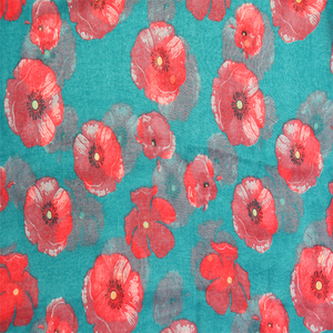Venta al por mayor <span class=keywords><strong>de</strong></span> las mujeres <span class=keywords><strong>de</strong></span> la moda amapola floral impreso chal noche bufanda - Product Image 6
