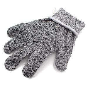 Guantes de muñeca tejidos HPPE de alto rendimiento CE Nivel 5 resistentes a cortes para trabajo en el patio al aire libre cocina y protección de manos certificado En388 - Product Image 3