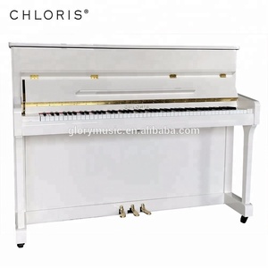 Piano droit blanc <span class=keywords><strong>Chloris</strong></span> 110, modèle de piano à clavier - Product Image 1