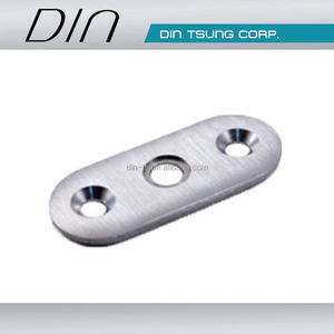 Modern Stainless Steel <b>Mounting</b> Plate Rust Resistant Oval Shape Three Holes for Balustrades Handrails - Product Image 1