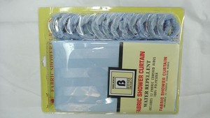 Nice <strong>packet</strong> of ampoule polyester shower <strong>curtains</strong> fabric with fabric wrapped snap hooks - Product Image 3