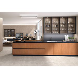 Cuisine <span class=keywords><strong>moderne</strong></span> laquée gris foncé jusqu'au <span class=keywords><strong>plafond</strong></span> - Product Image 4