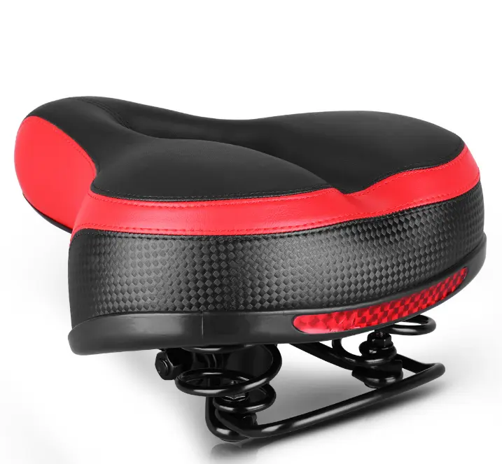 bicycle saddle with tail light widen mtb cushion road bike soft comfortable seat spare parts for bicycles