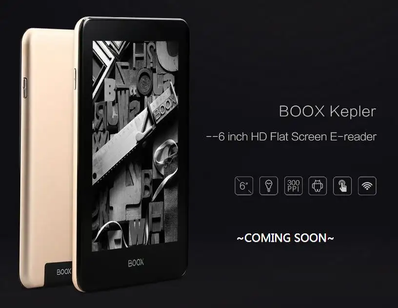 Gecertificeerd Kepler 6.0 Inch E-Ink Scherm E-Readers Met Metalen Caseing