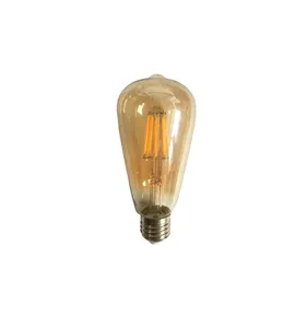 Großhandel bernsteinfarbene/klarglas-Bedeckung 4 W E27 Basis ST64 LED-Glaslampe Made in China
