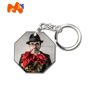 Sublimation MDF Advertising Gift Holder Keychain Custom Logo Eco-Friendly Durable