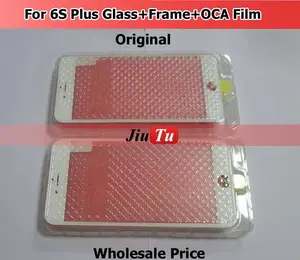 LCD frontal de vidrio + marco del bisel + oca película para el iPhone 6/6 Plus/ 6 s/6 s Plus/7/7 más refurbish