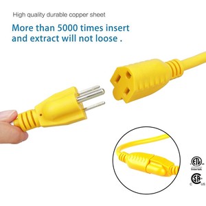 Chứng Khoán trong chúng tôi! 50ft 14/3 sjtw ngoài trời nặng nhiệm vụ nhà thầu mở rộng dây thắp sáng cắm với mở rộng dây cắm điện (50 Chân - Product Image 4