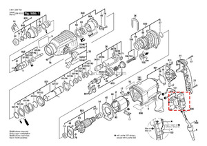 Herramienta eléctrica accesorio martillo perforador GBH 2-26 repuestos interruptor de arranque varios modelos suministrado - Product Image 2