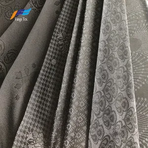 Offre Spéciale rayonne polyester jacquard tissu noir avec abaya