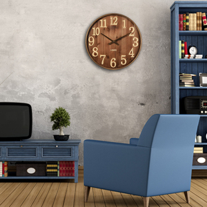 <span class=keywords><strong>Horloge</strong></span> <span class=keywords><strong>murale</strong></span> ronde en bois vintage 1863 géante pour maison salon Art déco <span class=keywords><strong>Design</strong></span> Style Quartz Type de motif - Product Image 5