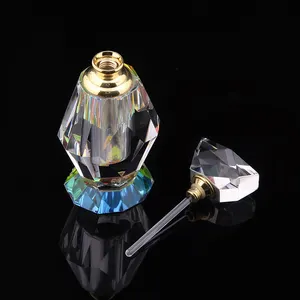 Vintage Perfume Bottle Empty Refillable Crystal Perfume Bottle with Screw Top Lid and Glass Dabbing Stick