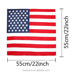 باندانا مرنة عالية الجودة بتصميم علم الولايات المتحدة الأمريكية باندانا صغيرة للحيوانات الأليفة ، أقواس مربعة للربيع ، بيع بالجملة ، الحد الأدنى للطلب - Product Image 2