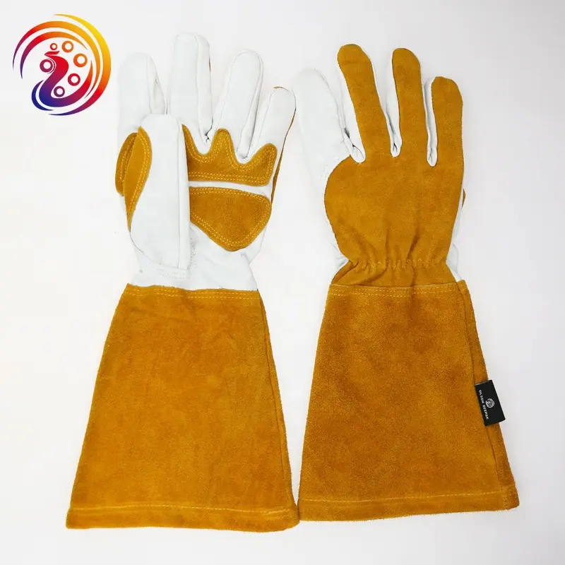 Cow Grain Fireplace iron man glove for heat protection