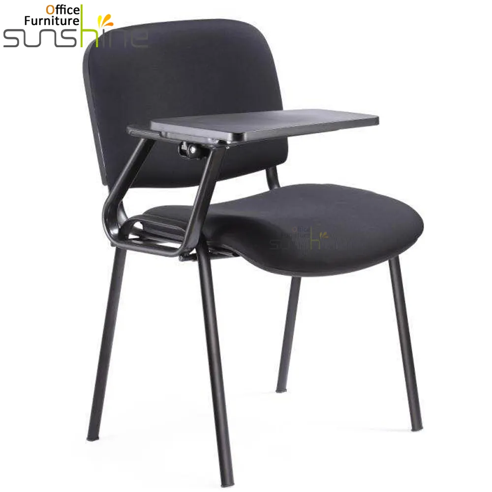 Cadeiras de treinamento dobráveis de baixo preço, cadeira para estudantes com almofada de escrita/tablet