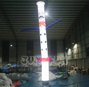 Bailarina inflable con iluminación de 6m de altura, bailarina de aire personalizada para restaurante con soplador LED