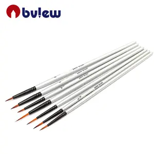 Bview Art Hot Selling Wood White Handle Details Brushes for Fine Detailing At Painting