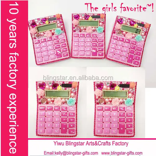 Calculadora de strass rosa