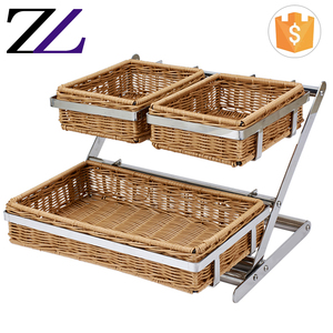 <span class=keywords><strong>Canasta</strong></span> Elevadora de Pan de 3 Niveles para Exhibición de Alimentos y Postres, Equipo de <span class=keywords><strong>Cafetería</strong></span> Usado para Catering de Buffet, Fiesta de Navidad, Guangzhou 2018 - Product Image 3