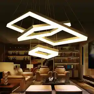 الحديثة قلادة led أضواء لغرفة الطعام غرفة المعيشة مستطيل الاكريليك قلادة led مصباح
