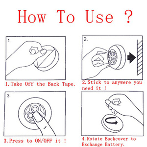 MingRay MR-C0137C Luce LED da Parete con Controllo Touch, Luce Bianca 5000K, 20 Lumen, Mini Lampada Senza Fili <span class=keywords><strong>a</strong></span> <span class=keywords><strong>Batteria</strong></span> <span class=keywords><strong>per</strong></span> Armadietto - Product Image 5