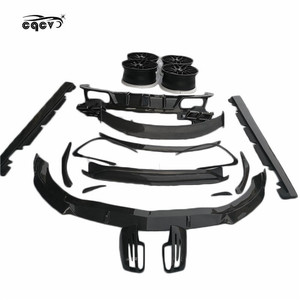 Kit de carrosserie en fibre de carbone, 4 pièces, haute qualité, pour <span class=keywords><strong>Mercedes</strong></span> Benz classe CLA CLA45 A et <span class=keywords><strong>mg</strong></span>, jupes latérales avant et arrière et becquet d'aile - Product Image 6