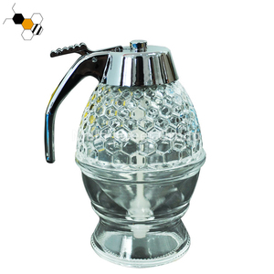 Very Popular Acrylic <strong>Honey</strong> <strong>Dispenser</strong> No Drip Glass With Stand <strong>Honey</strong> Jar - Product Image 2
