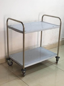 Troli Pelayanan Makanan <span class=keywords><strong>2</strong></span> Tingkat, Peralatan Restoran Hotel Knock Down <span class=keywords><strong>Stainless</strong></span> <span class=keywords><strong>Steel</strong></span> - Product Image 5