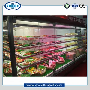 Supermarket Refrigerator Fruits Refrigerator Upright Open Supermarket Fridges For Display