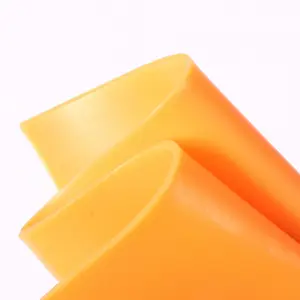 Orange Heat-Resistant Elastic Super Thin Flat Silicone Rubber
