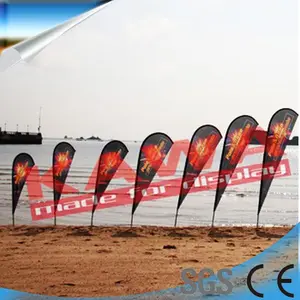 Kawa-Bandera de doble cara con plumas, bandera personalizada de playa, venta al por mayor