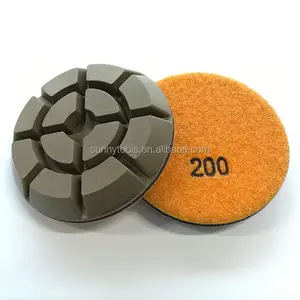 High gloss concrete Diamond Resin floor polishing pad with backer