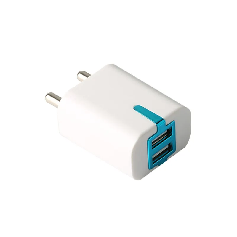 ราคาถูกอินเดียได้รับการอนุมัติ2.4A คู่ USB ชาร์จผนัง