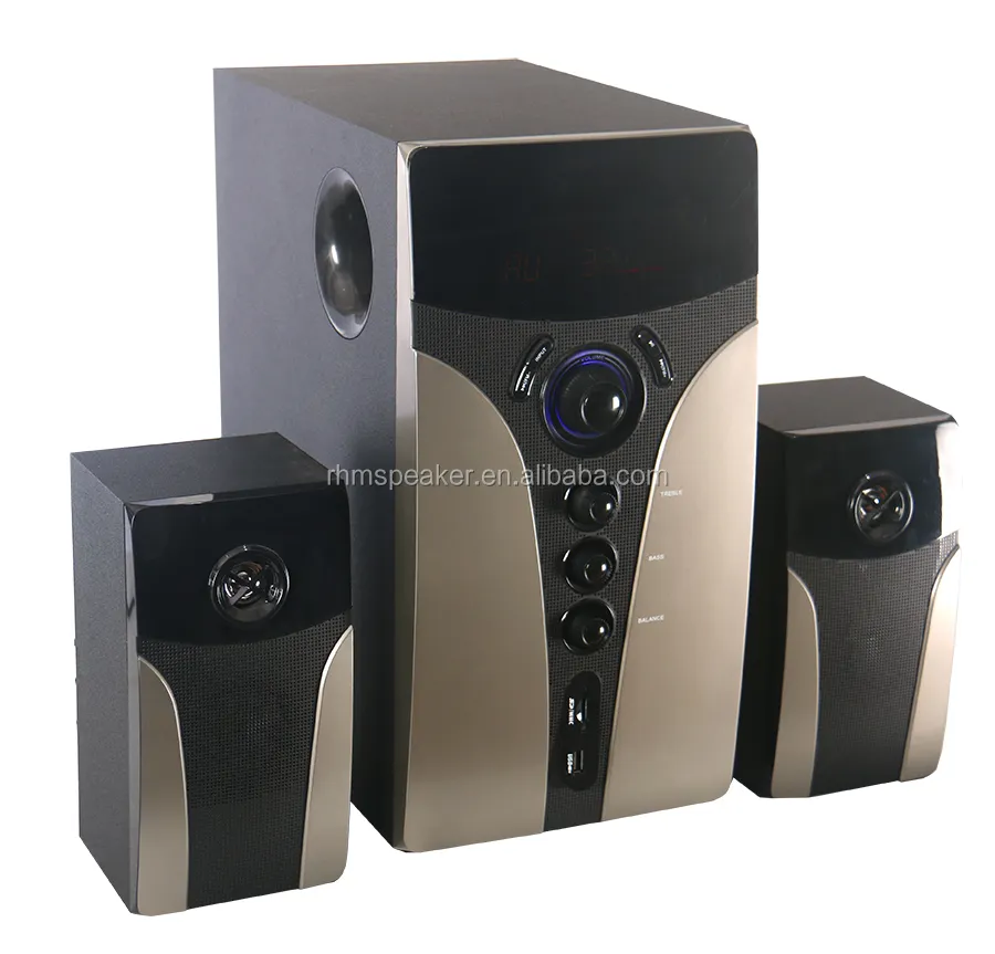 2.1 Home Theater speaker PC speaker with USB, SD, BT, Mic, FM, Remote Function