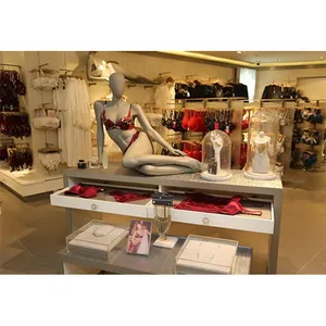 Comptoir de magasin de lingerie sur mesure LUX, service de conception de décoration de boutique de lingerie pour stand - Product Image 1
