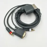 1,8 м VGA HD HDTV AV видео оптический RCA аудио кабель шнур провод для Xbox 360 VGA кабель