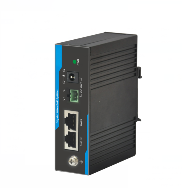 Hi-Net IPS60G Din-Rail 60W Output 12V 5A Industrial PoE Splitter FCC/CE Certification 10/100/1000Mbps Transmission for Outdoor