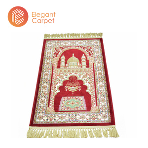 Bellissimo <span class=keywords><strong>Tappeto</strong></span> da Preghiera Islamico in <span class=keywords><strong>Viscosa</strong></span> Turca Realizzato a Macchina per Moschee - Product Image 3